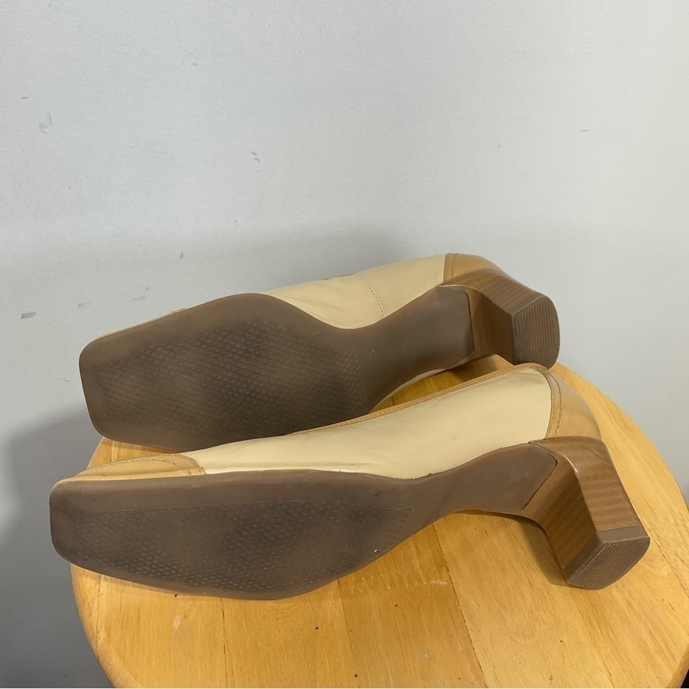 ARA Flex Shoes Leather Cream And Camel Relax Spectator Pumps Low Heels Size 5 - Picture 7 of 8